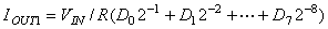 用AD7008構(gòu)成可程控正弦波信號發(fā)生器圖示